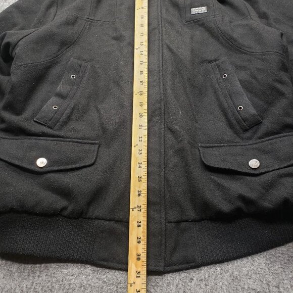 Coogi Bomber Jacket Mens 2XL Wool Blend Vintage Y2K Heavy Metal Buttons Full Zip - Picture 8 of 13